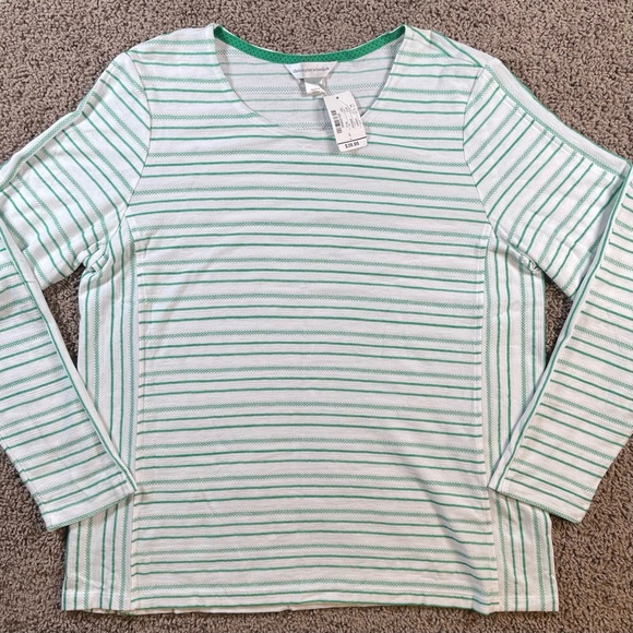 Christopher & Banks striped NEW long sleeve top shirt Large casual layering - Picture 3 of 10
